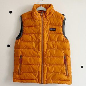 Patagonia down vest, size XS, dark orange colour